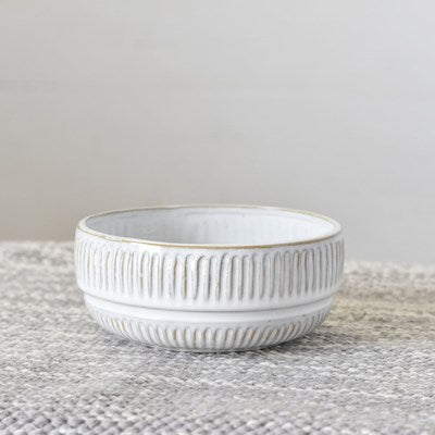 Ceramic Soft White Stoneware Bowl